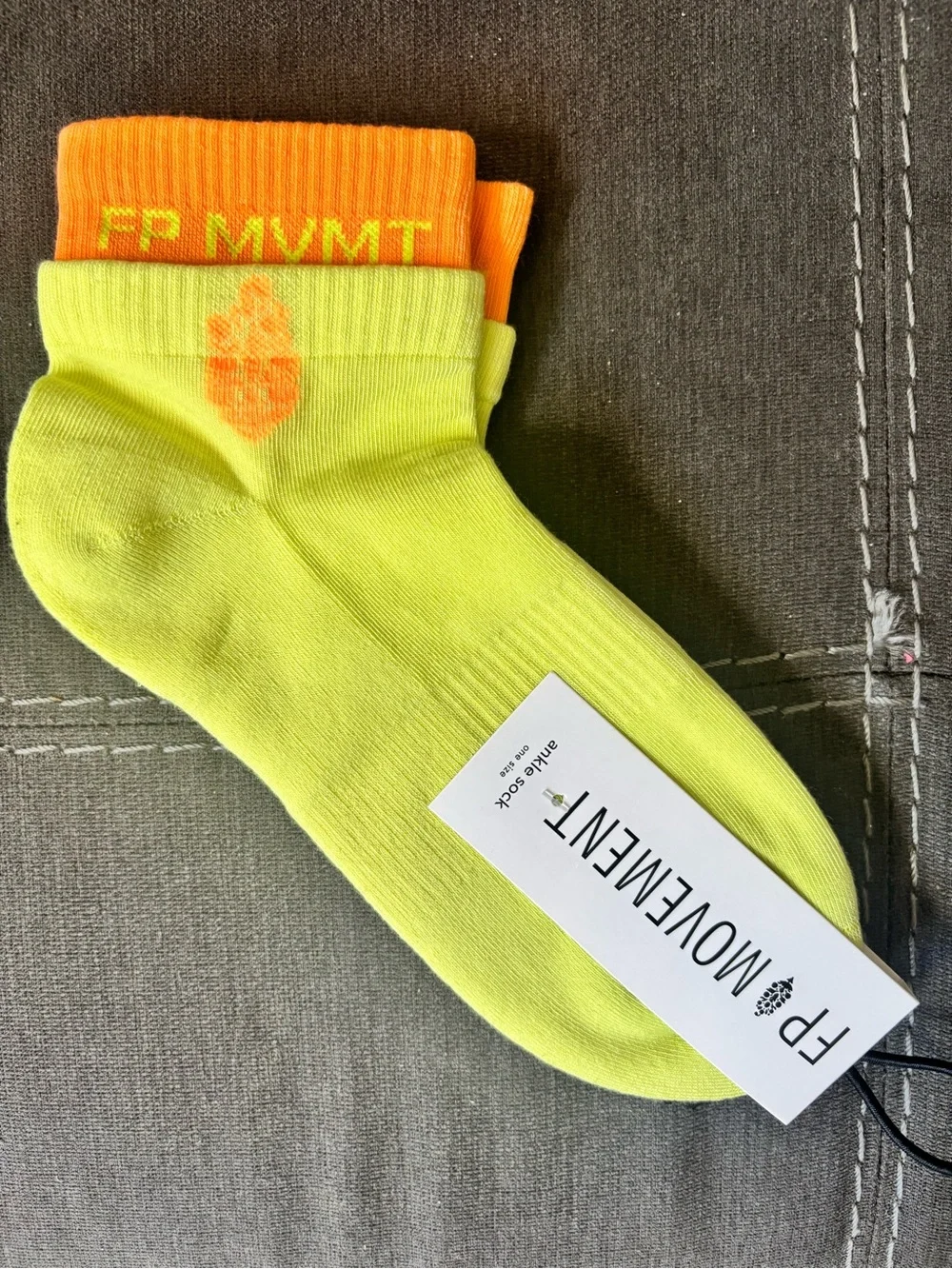 FP Movement Lime Green & Orange Socks NWT